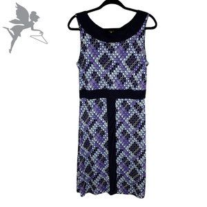 TORY BURCH Geometric Chain Print Silk Jersey Dress